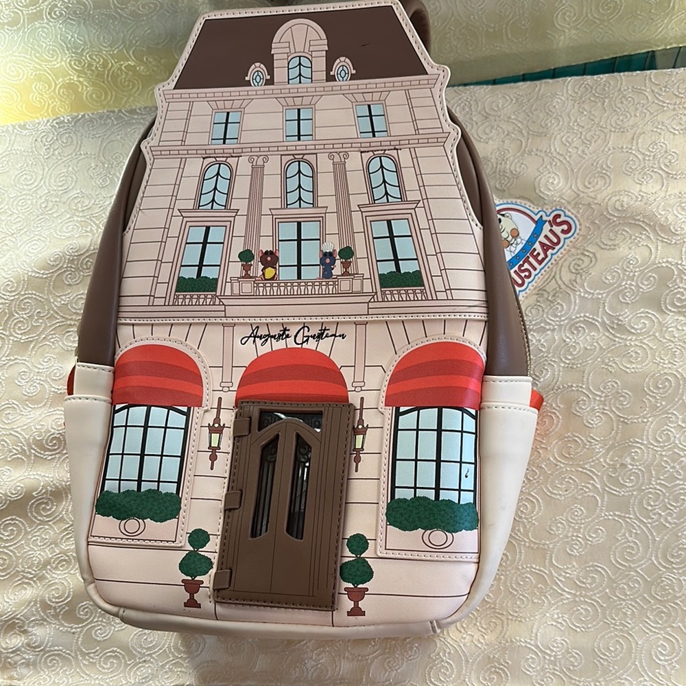 Loungefly Parisian Building Backpack in Brown, Red, and Cream ratatouille